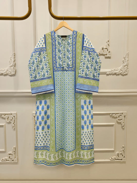 Elegant Digital Printed Cambric Shirt S114856