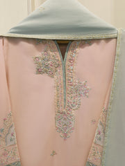 3 Piece - Embroidered Kora  Cotton Suit WS00341