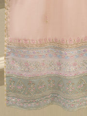 3 Piece - Embroidered Kora  Cotton Suit WS00341