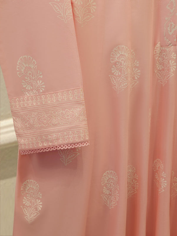 2 Piece - hand block print Cambric Suit S114858
