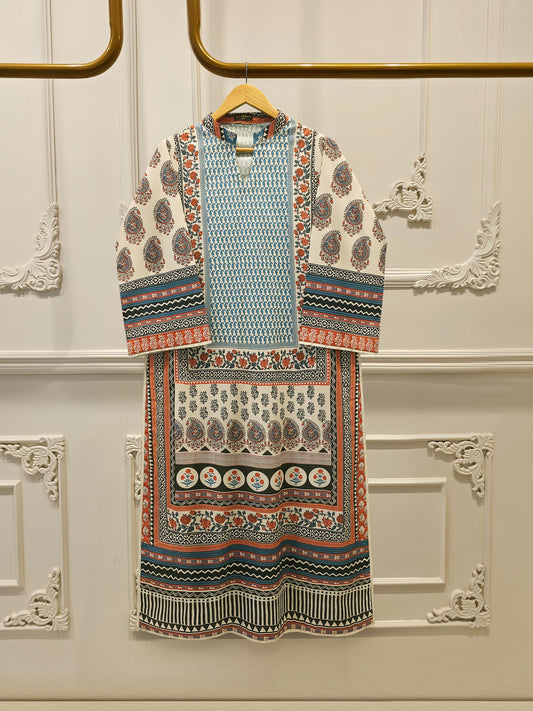 Elegant Digital Printed Cambric Shirt S114871