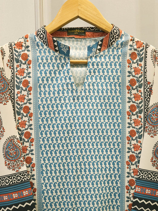 Elegant Digital Printed Cambric Shirt S114871