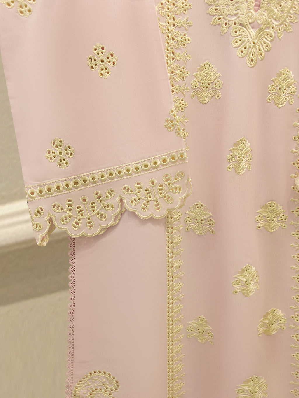 3 Piece - Embroidered Cambric Suit S114884