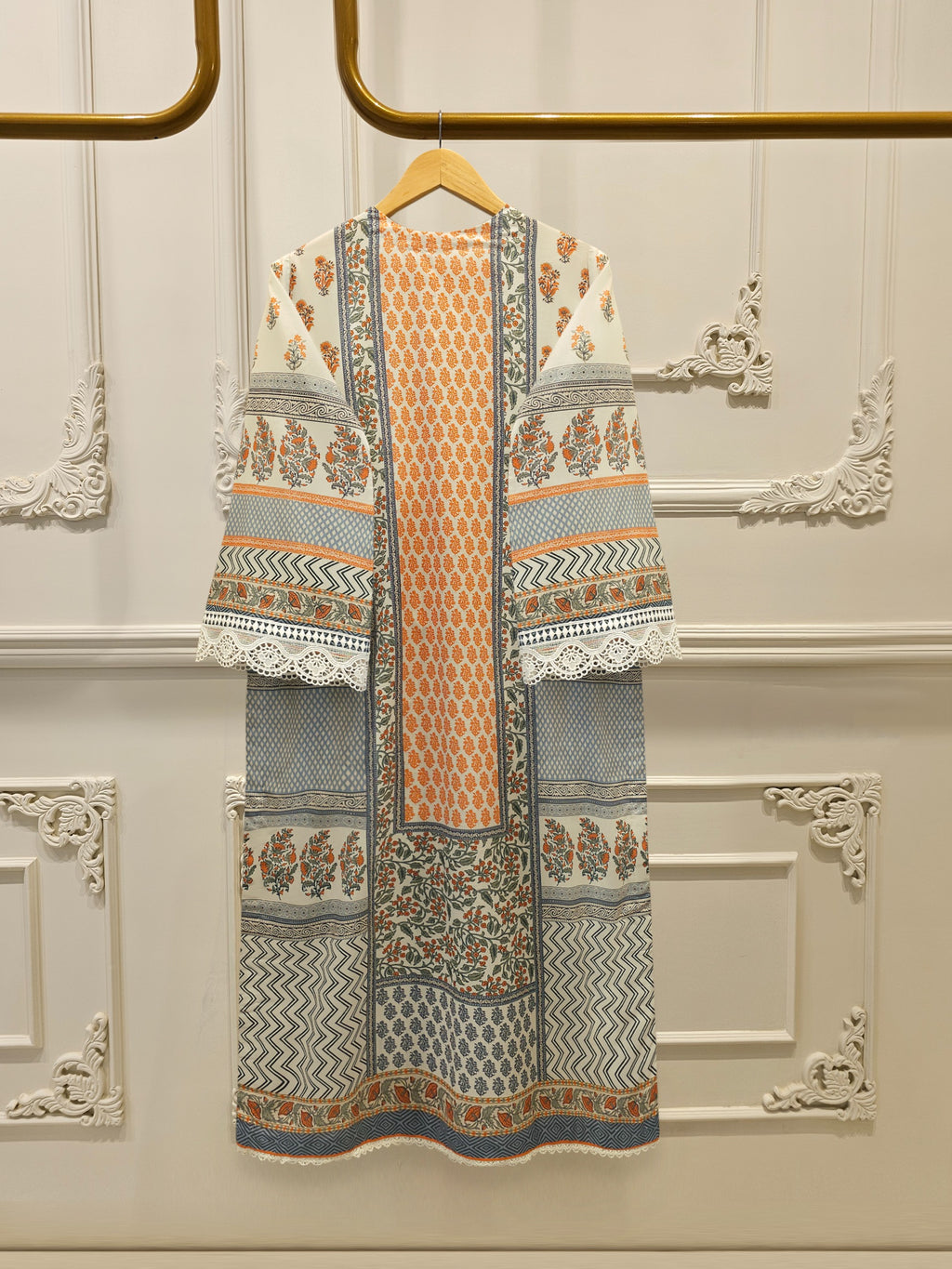 Elegant Digital Printed Cambric Shirt S114889