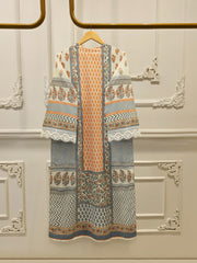 Elegant Digital Printed Cambric Shirt S114889