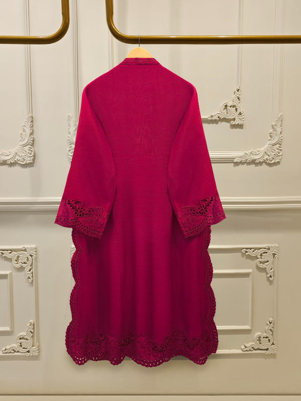 3 Piece - Pure Embroidered Cotton Net Suit S114875
