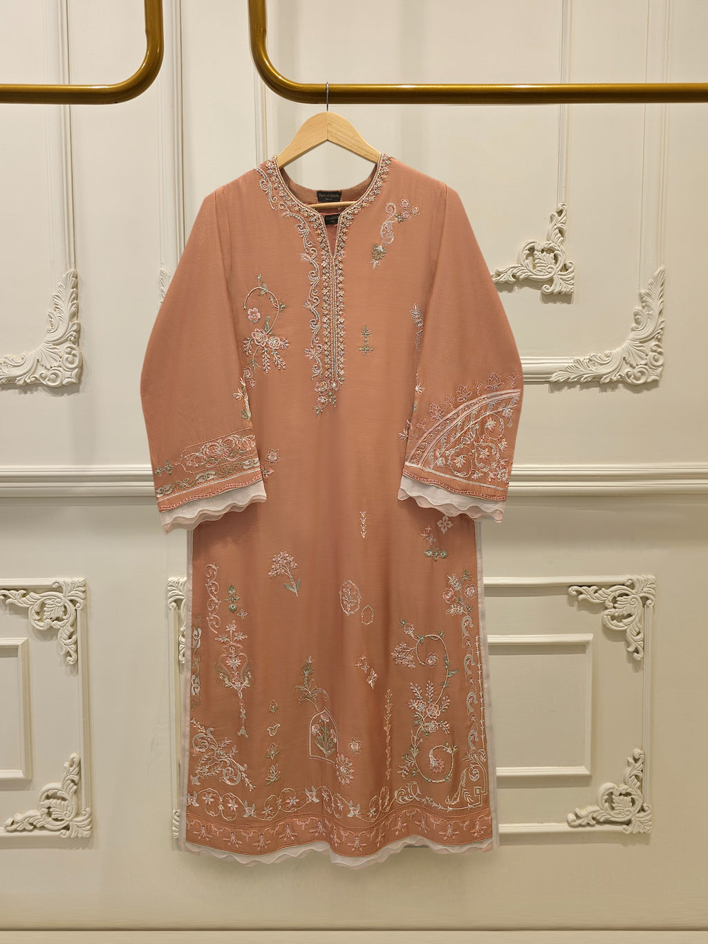 2 Piece - Pure Khaddi Silk Embroidered  Suit S114886