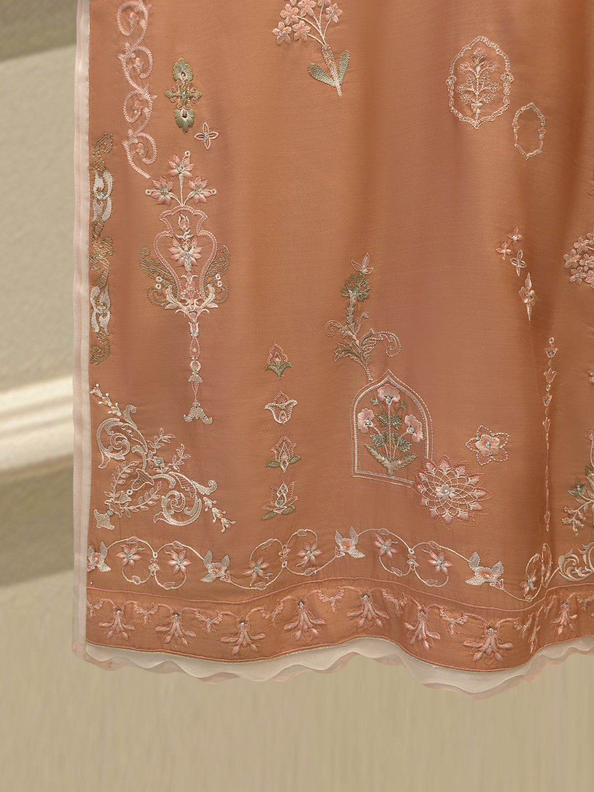 2 Piece - Pure Khaddi Silk Embroidered  Suit S114886