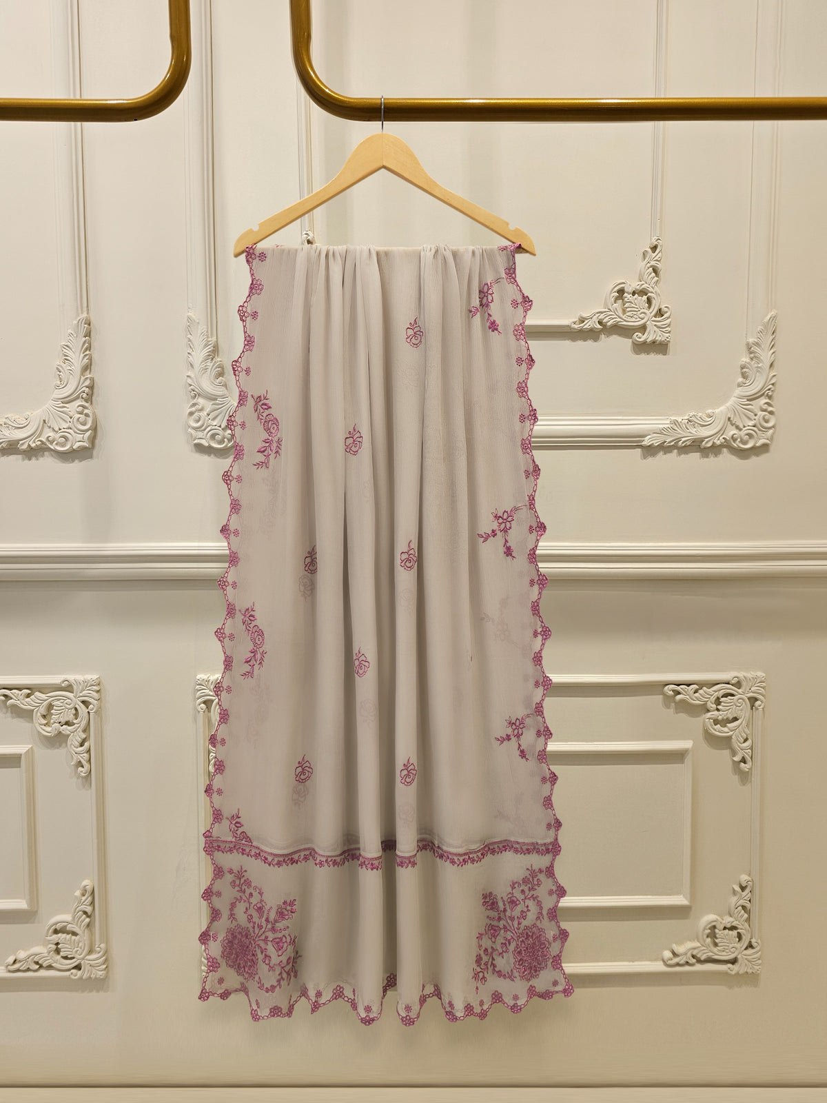 3 Piece - Pure Khaddi Silk Embroidered  Suit S114914