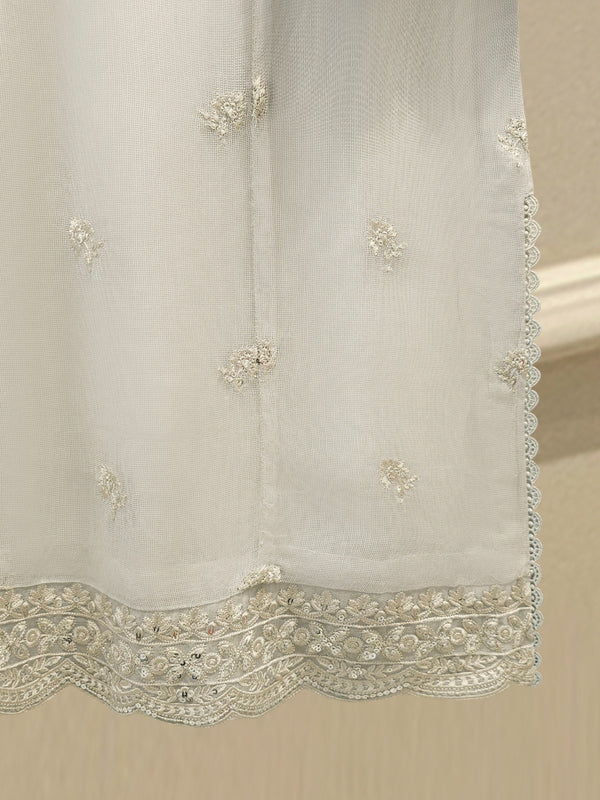 3 Piece - Pure Embroidered Cotton Net Suit S114931