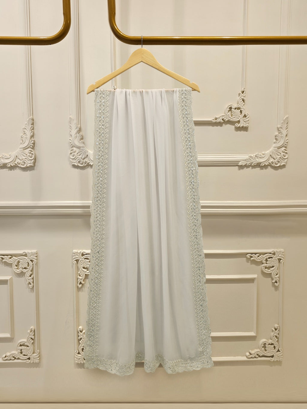 3 Piece - Pure Embroidered Cotton Net Suit S114931