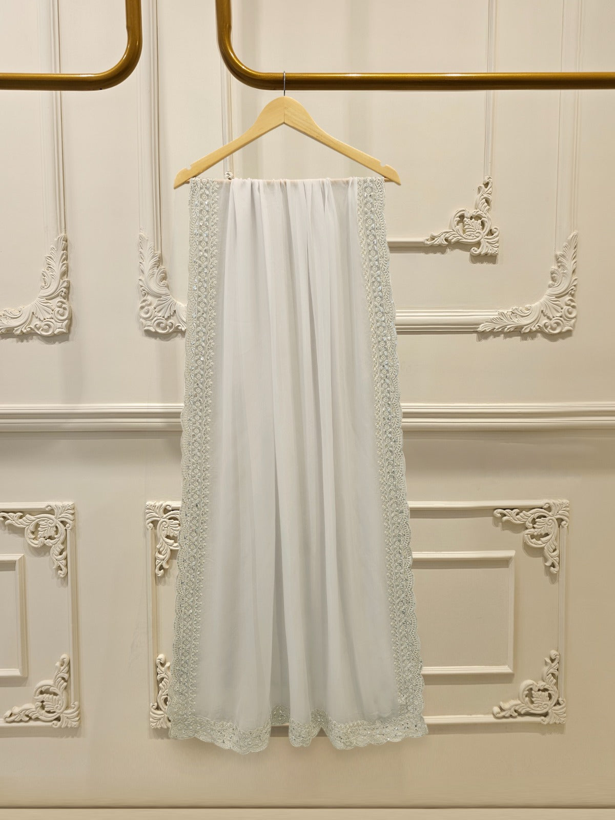 3 Piece - Pure Embroidered Cotton Net Suit S114931