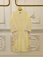 2 Piece - Pure Embroidered Cotton Net Suit S114935