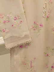 (Unstitched) 3 Piece - Pure Embroidered Cotton Net Suit S114932