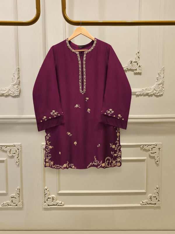 2 Piece- Pure Sheesha Silk Embroidered Suit S114938