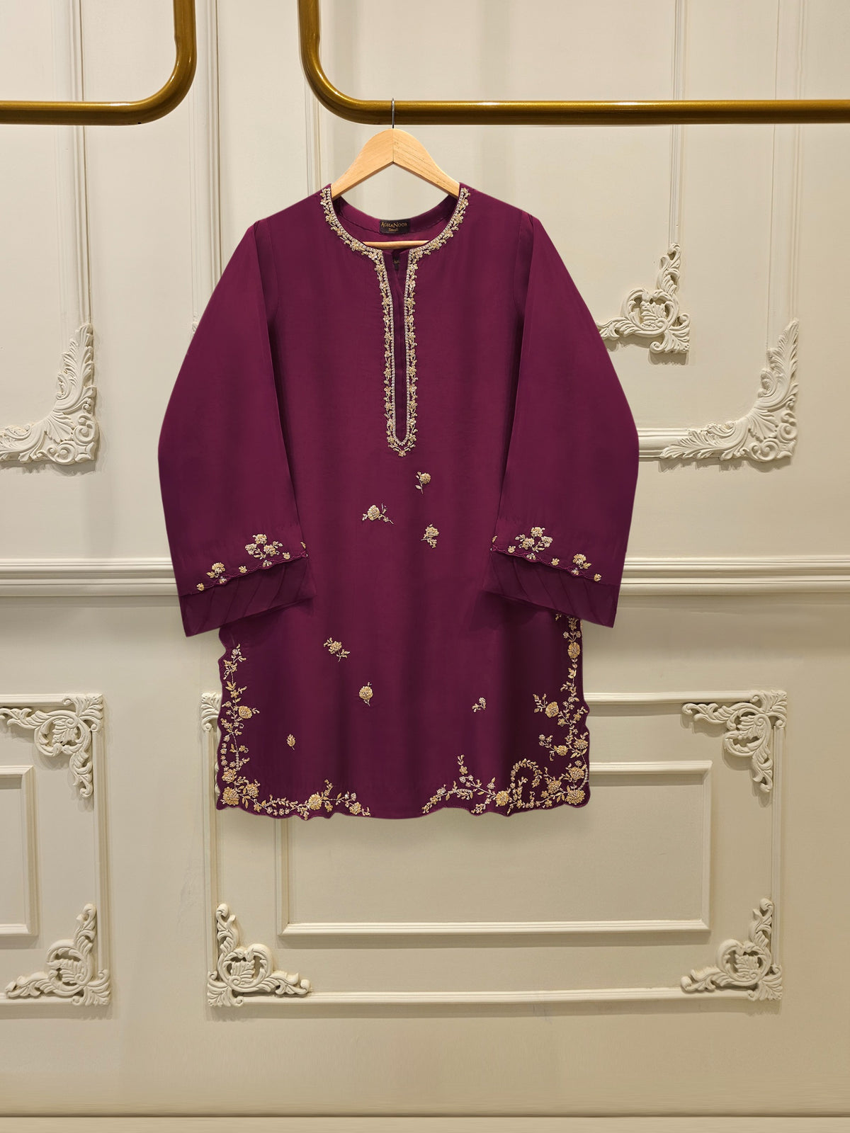 2 Piece- Pure Sheesha Silk Embroidered Suit S114938
