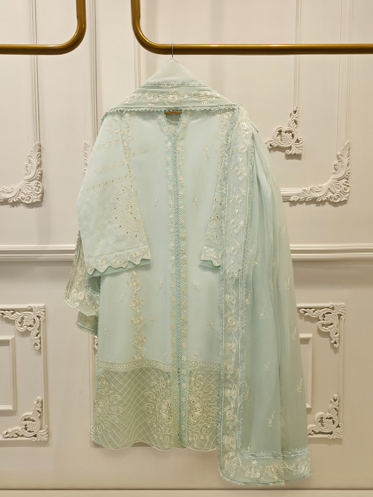 3 Piece - Embroidered Cambric Suit S114940 Main image