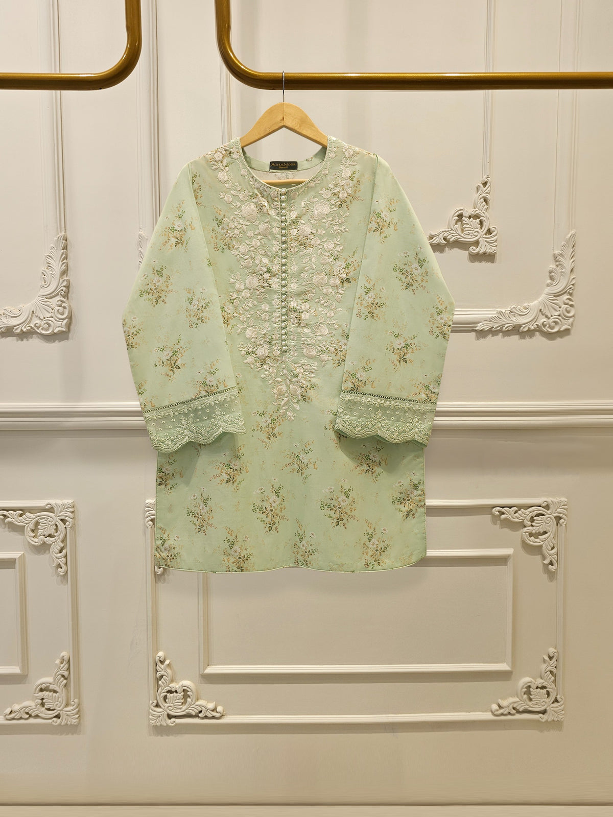 Embroidered Digital Printed Cambric Shirt S113010 Main image