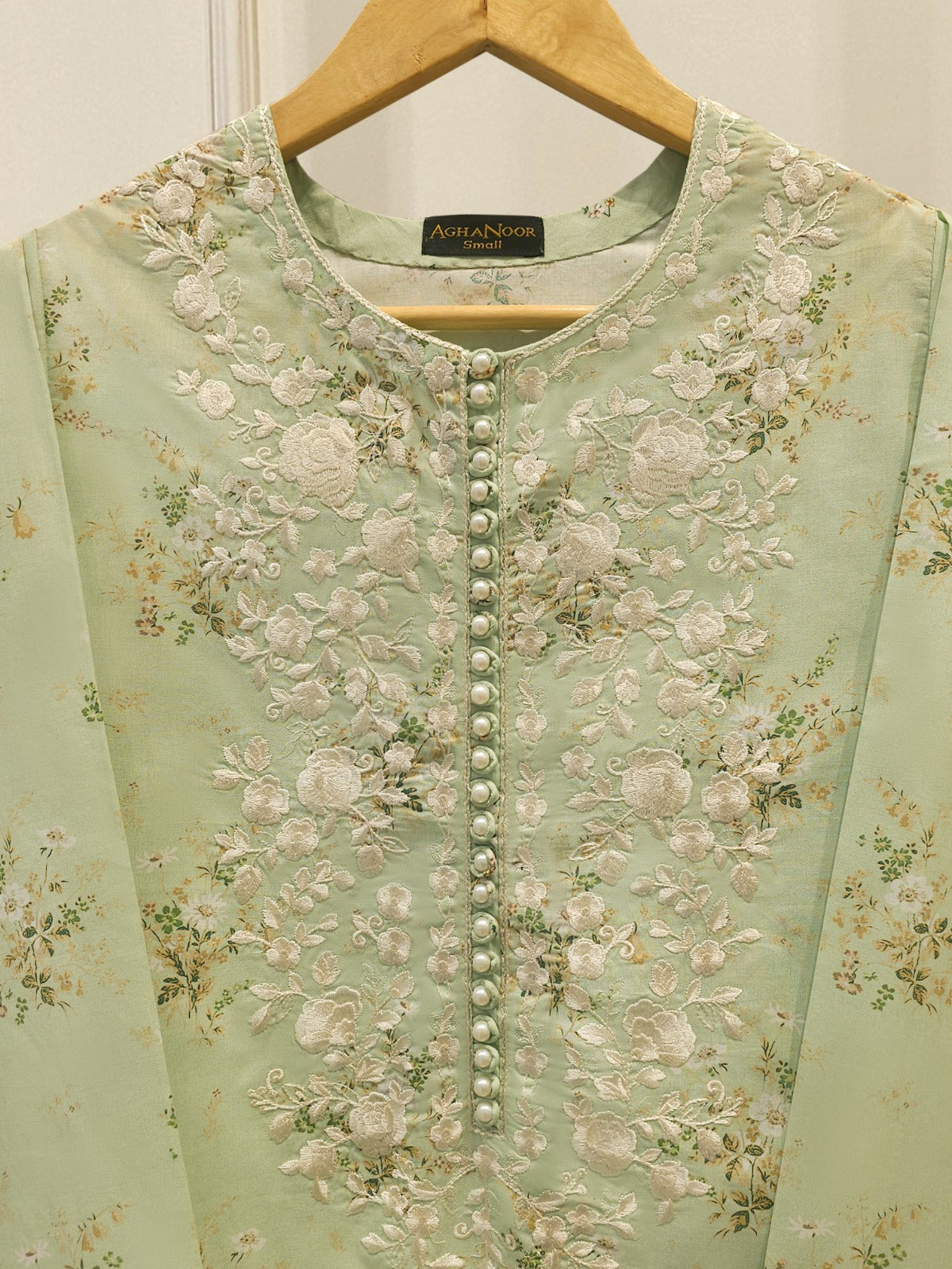 Embroidered Digital Printed Cambric Shirt S113010 Secondary image
