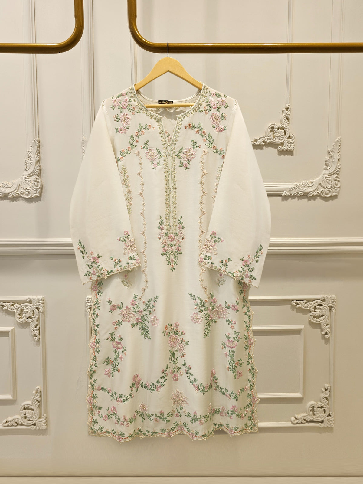 Pure Sheesha Silk Embroidered Shirt S114964 Main image