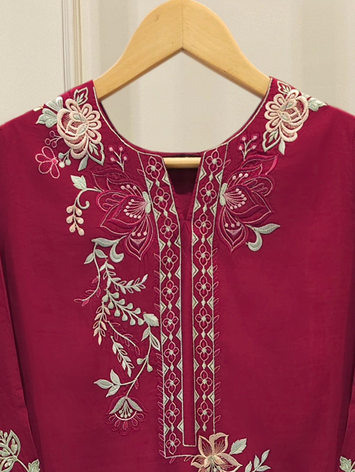 Pure Khaddi Silk Embroidered  Shirt S113205 Secondary image