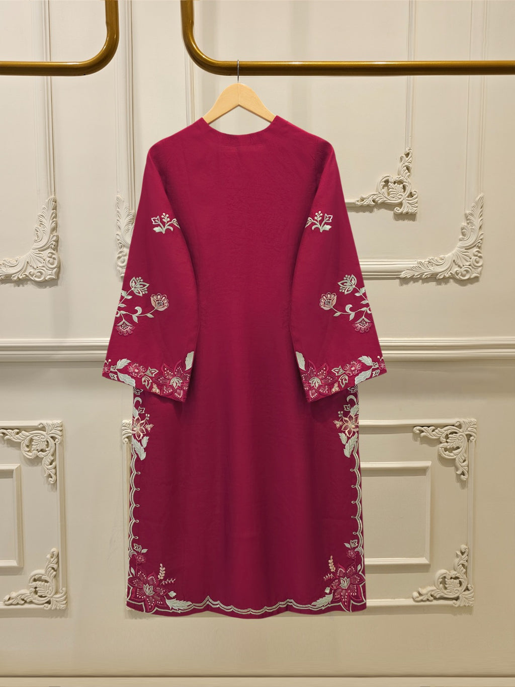 Pure Khaddi Silk Embroidered  Shirt S113205