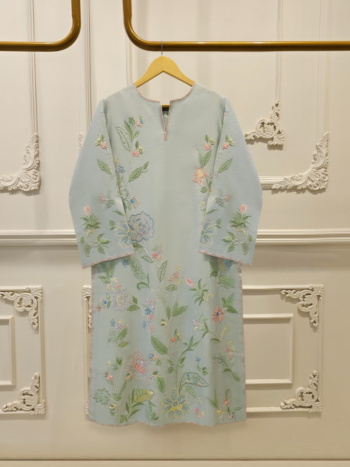 Pure Khaddi Silk Embroidered  Shirt S114966 Main image