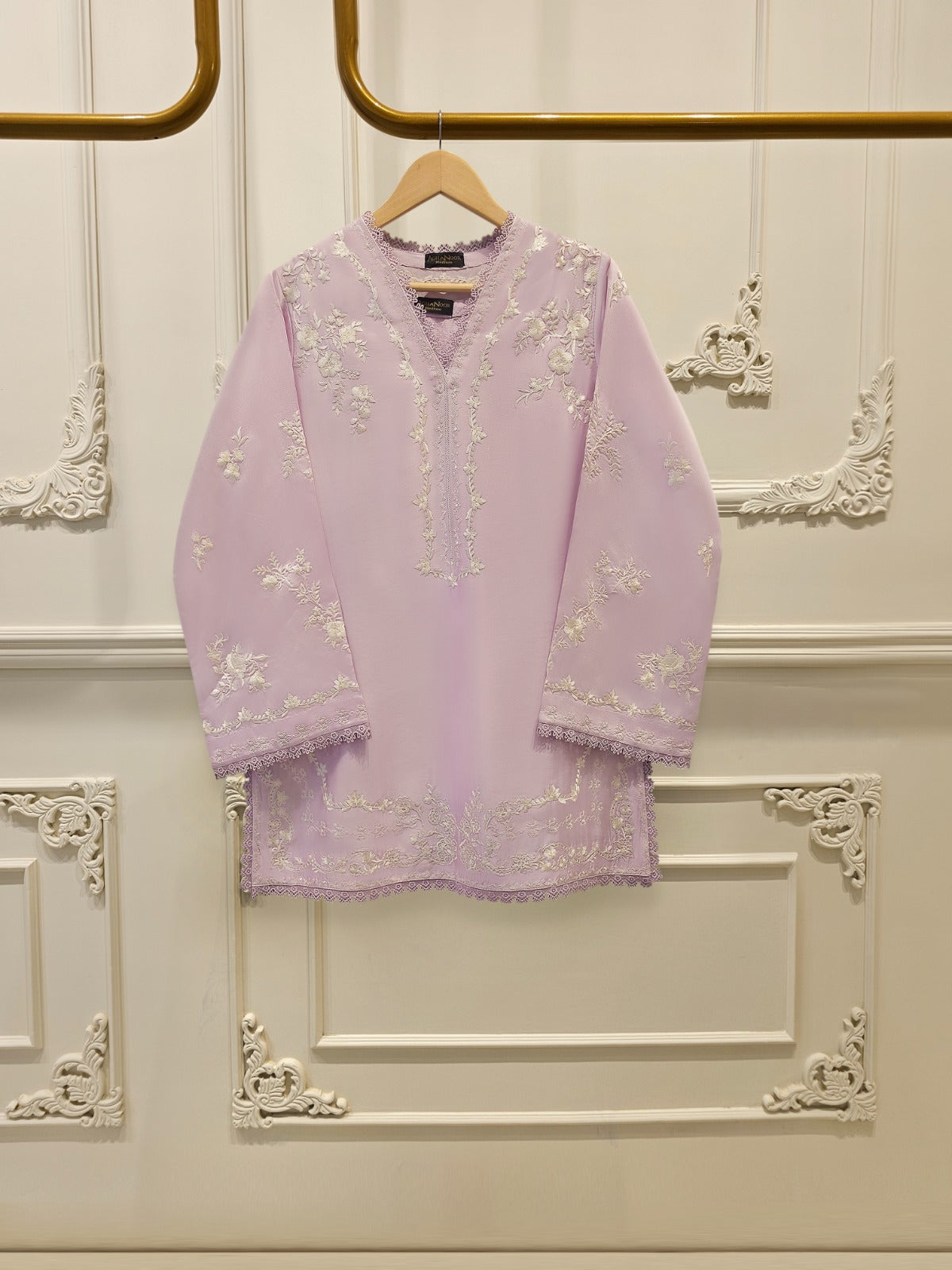 2 Piece- Pure Sheesha Silk Embroidered Suit S114962 Main image
