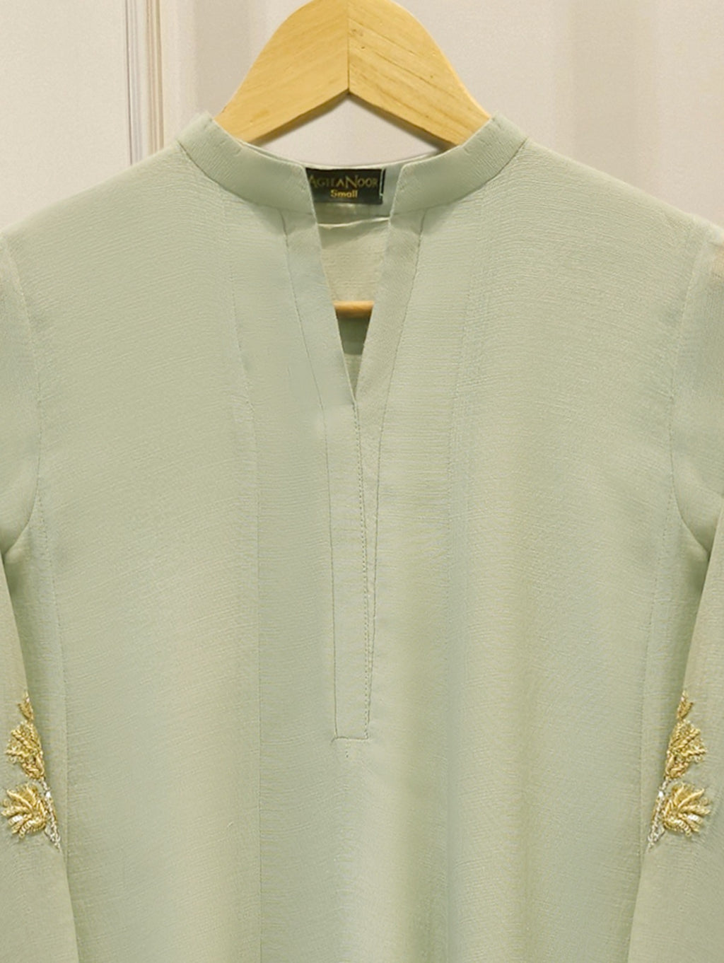 Pure Embroidered Cotton Net Suit S114970