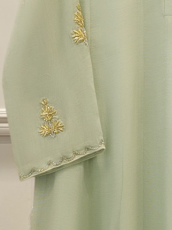 Pure Embroidered Cotton Net Suit S114970