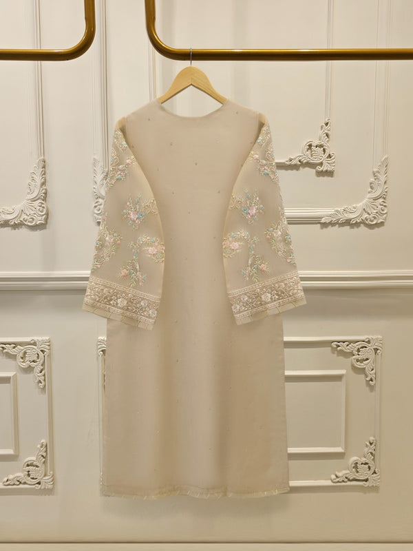 2 Piece - Pure Organza Embroidered Suit S114961