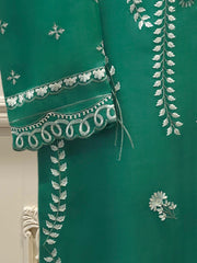 Pure Organza Embroidered Suit S112998