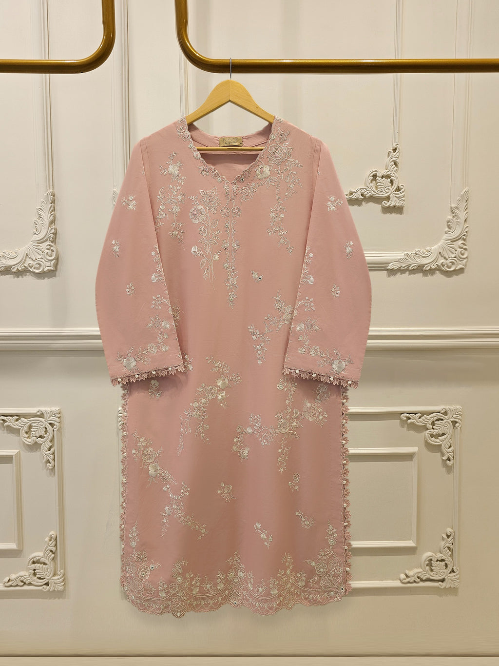 2 Piece - Embroidered Cambric Suit WS00348