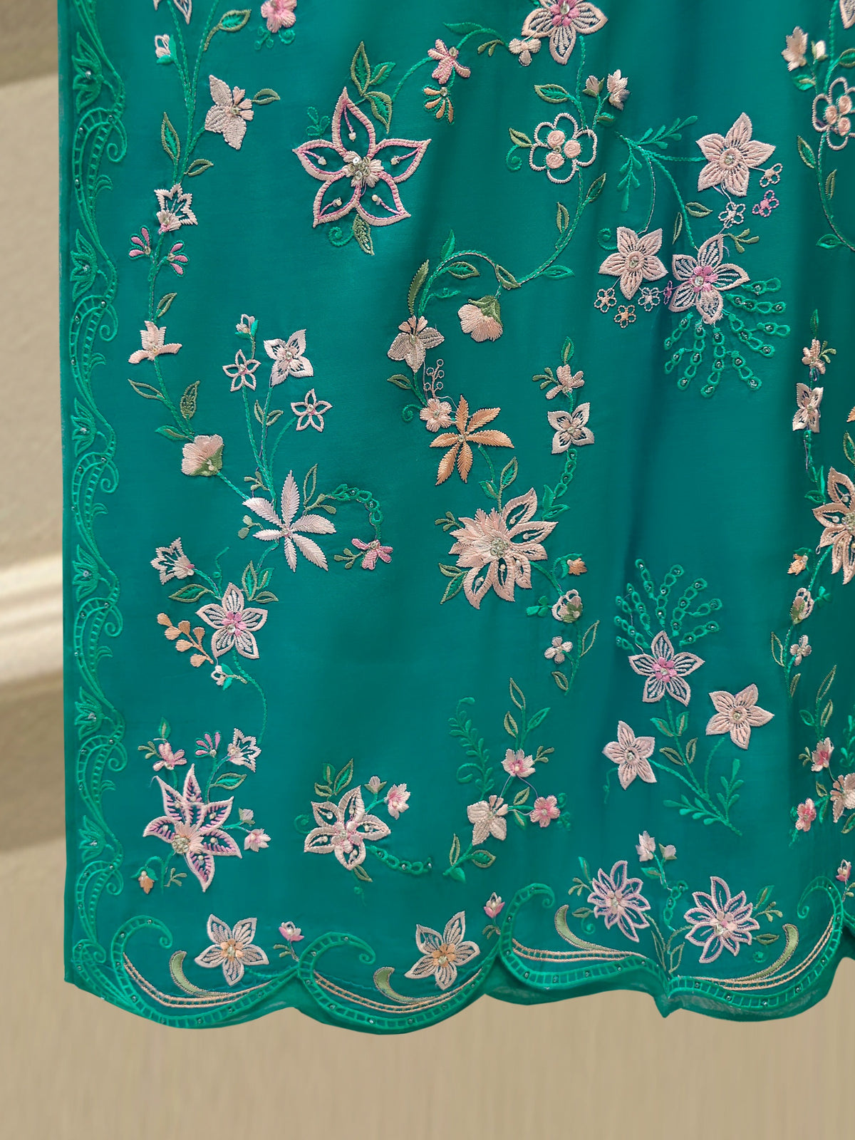2 Piece - Pure Khaddi Silk Embroidered  Suit S115064