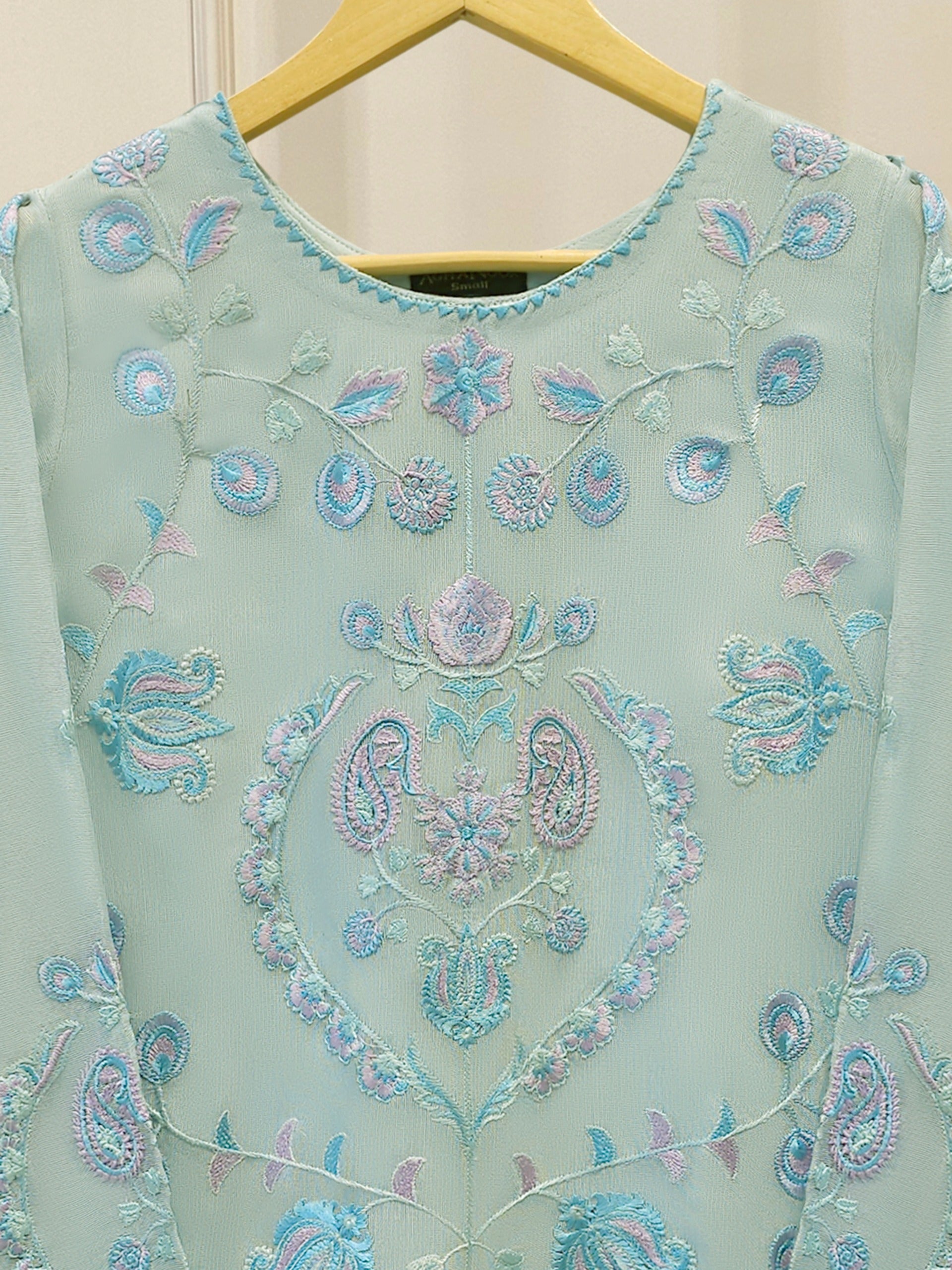 Pure Embroidered Cotton Net Shirt-S112997
