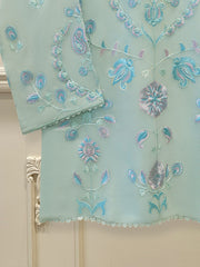 Pure Embroidered Cotton Net Shirt-S112997