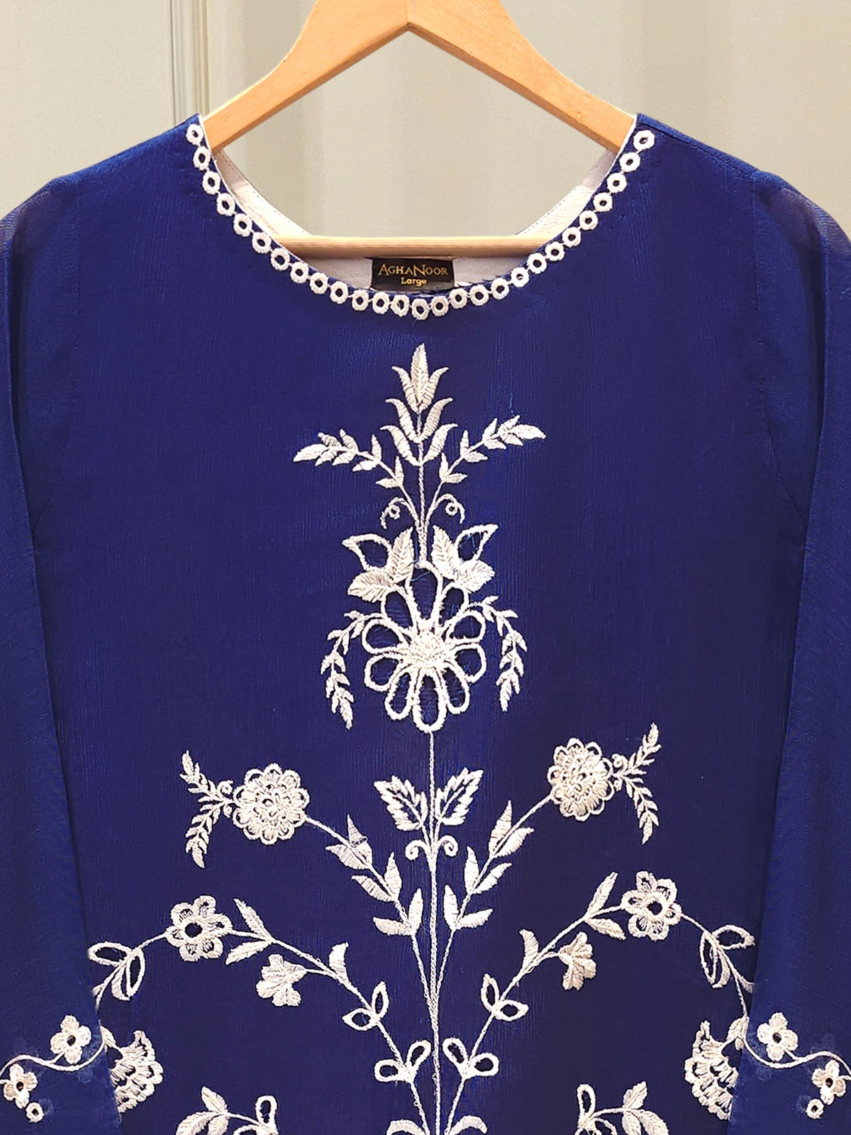 Pure Embroidered Cotton Net Shirt-S113268 Secondary image