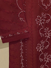 Pure Embroidered  Shisha Silk Shirt S115123