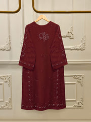 Pure Embroidered  Shisha Silk Shirt S115123
