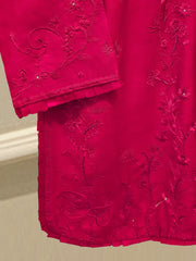 3 Piece- Pure  Shisha Silk Embroidered Suit S115108