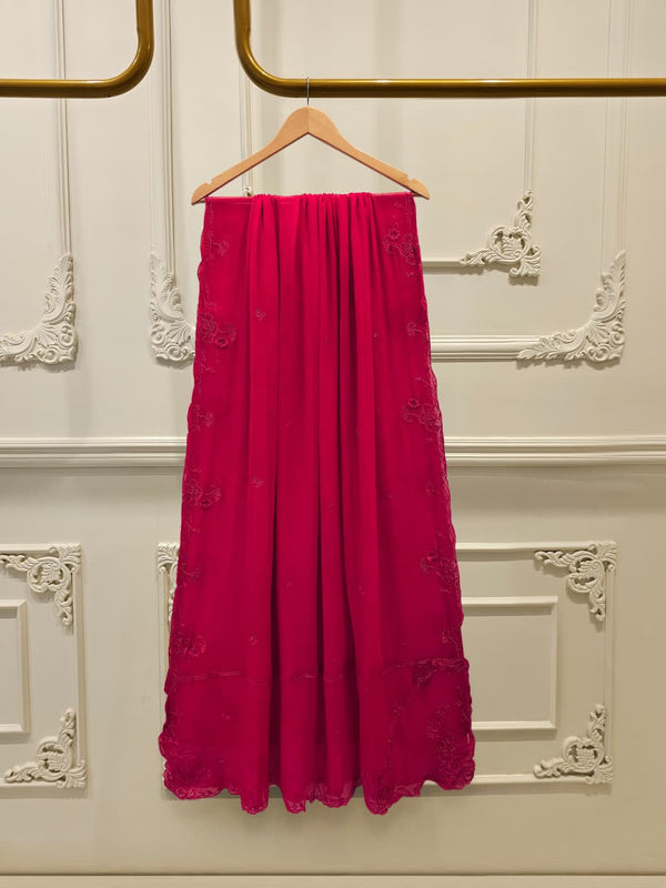 3 Piece- Pure  Sheesha Silk Embroidered Suit S115108