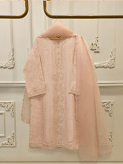 3 Piece- Pure  Shisha Silk Embroidered Suit S115122