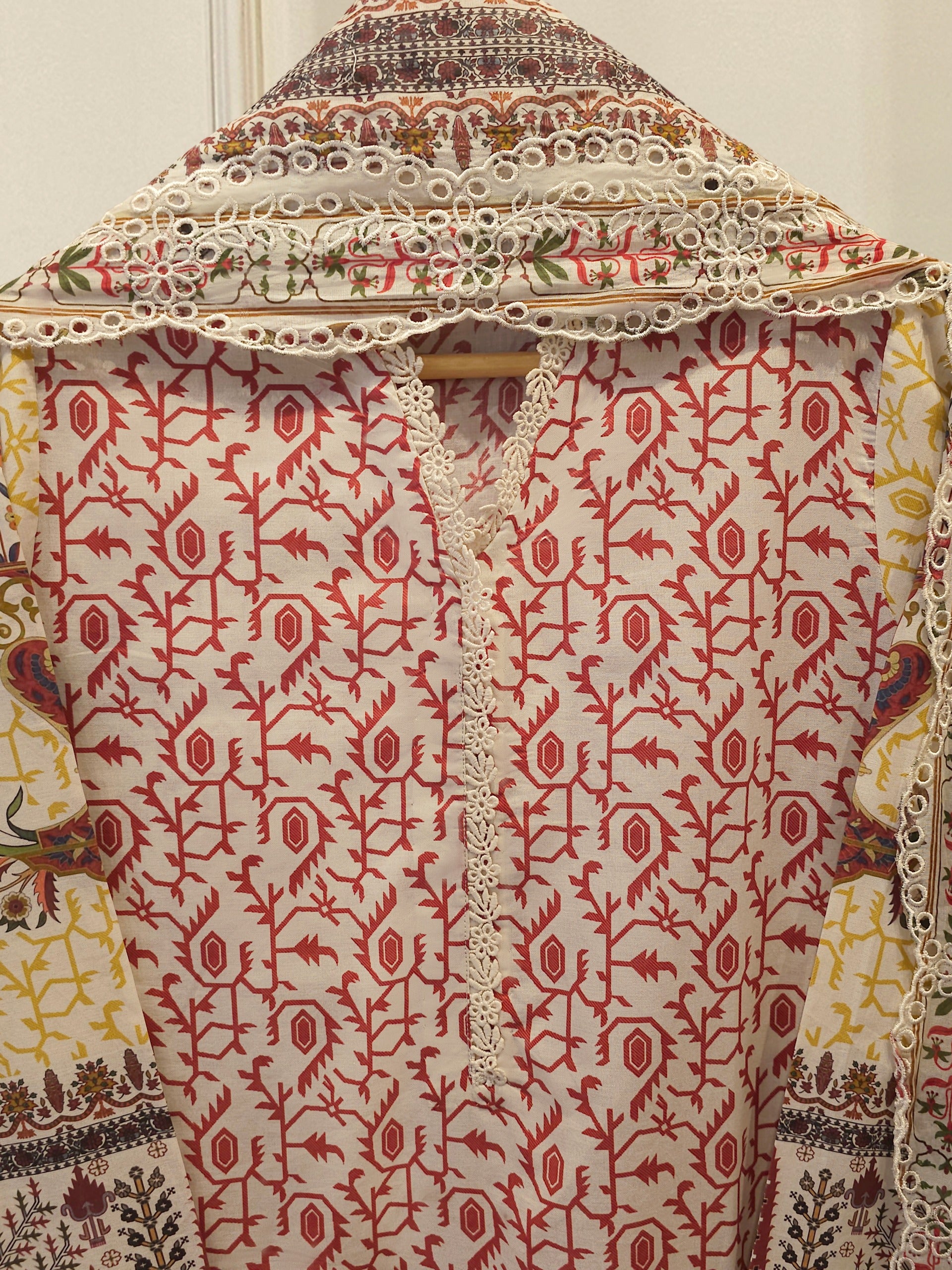 2 Piece -Digital Printed Cambric Suit S115121 Secondary image