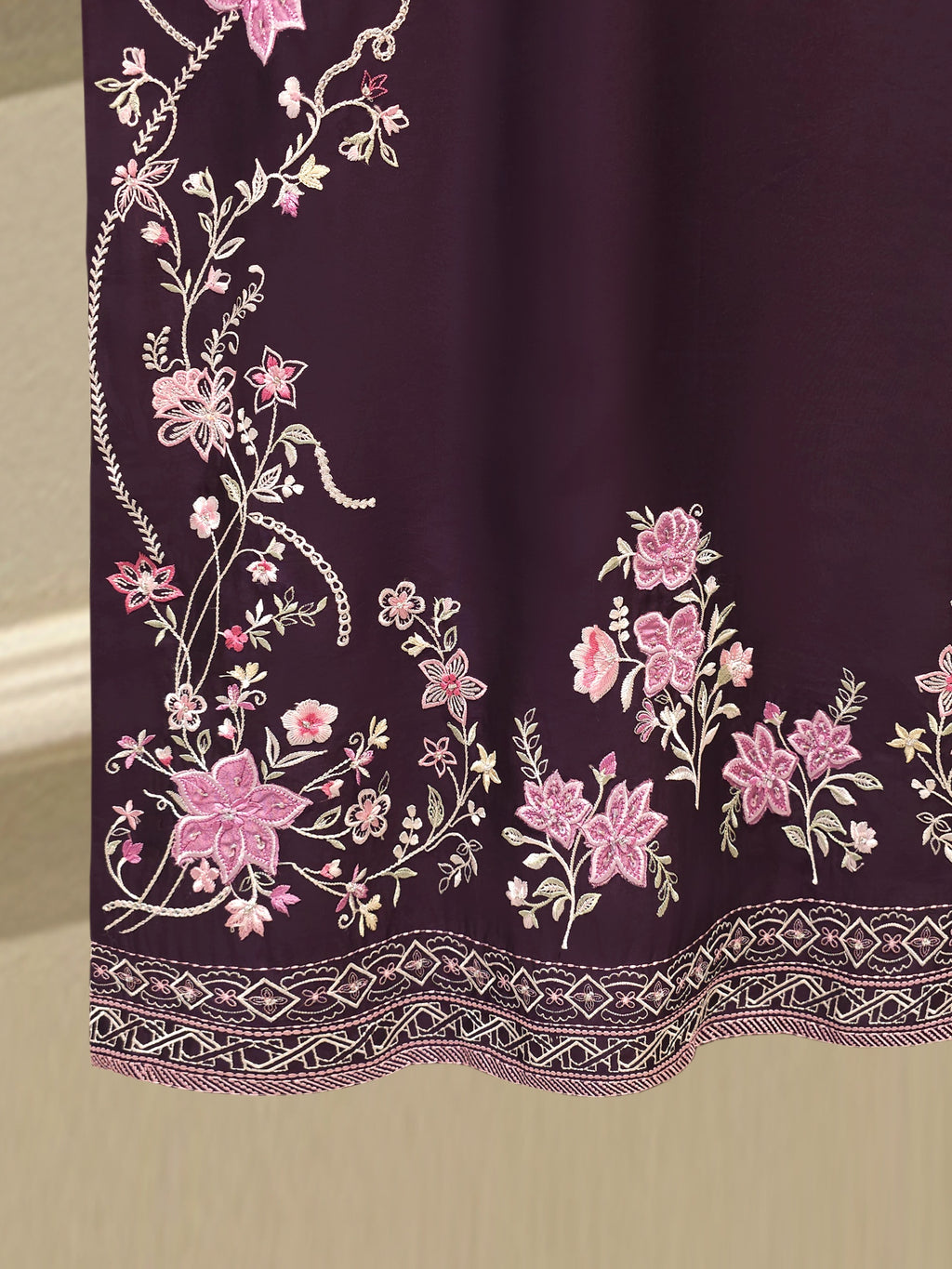 2 Piece- Pure Sheesha Silk Embroidered Suit S115119