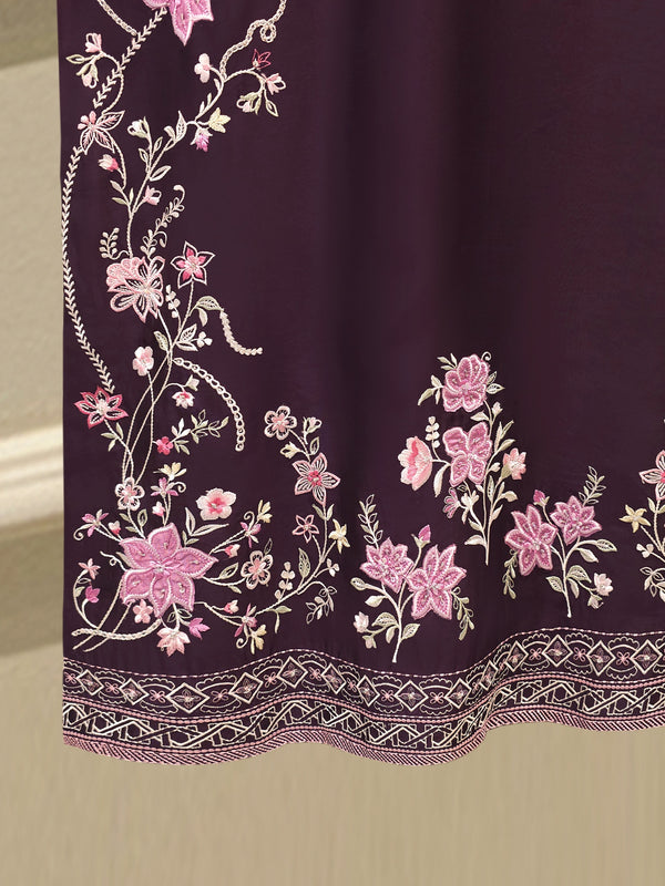 2 Piece- Pure Sheesha Silk Embroidered Suit S115119