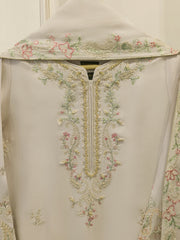 3 Piece- Pure  Shisha Silk Embroidered Suit S115118