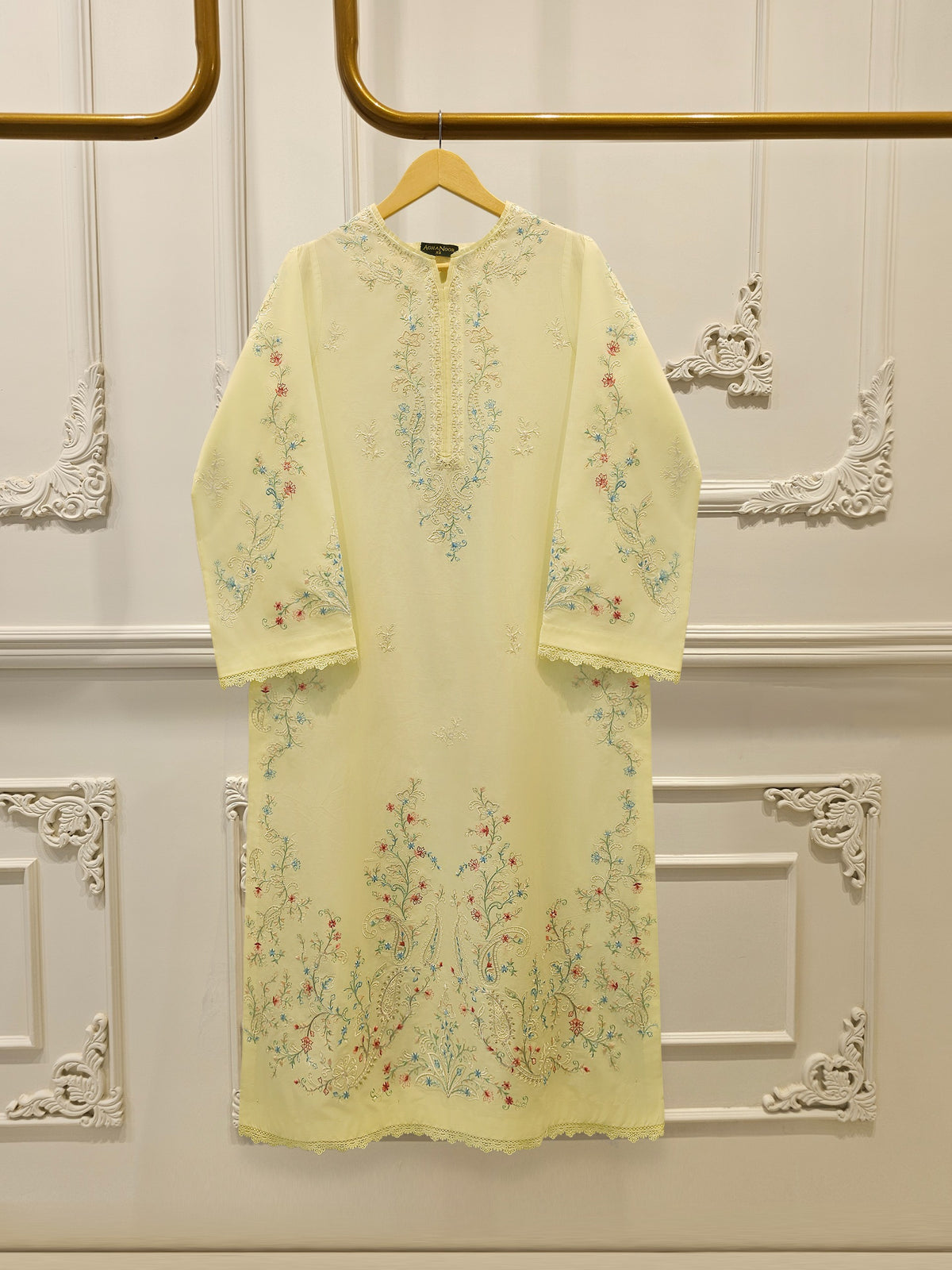 2 Piece - Embroidered Cambric Suit S115126 Main image