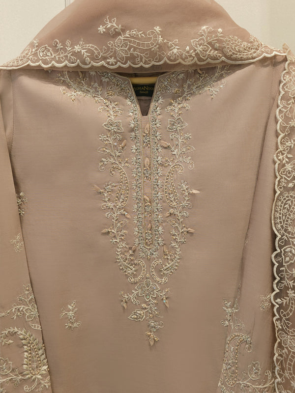 3 Piece - Pure Khaddi Silk Embroidered  Suit S115129