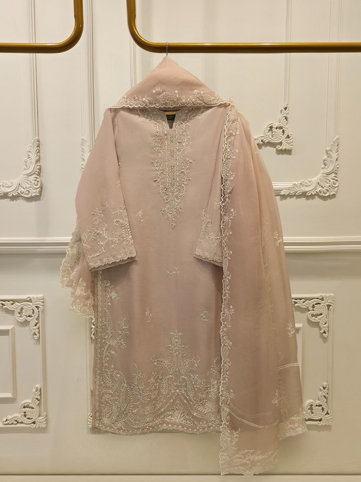 3 Piece - Pure Khaddi Silk Embroidered  Suit S115129