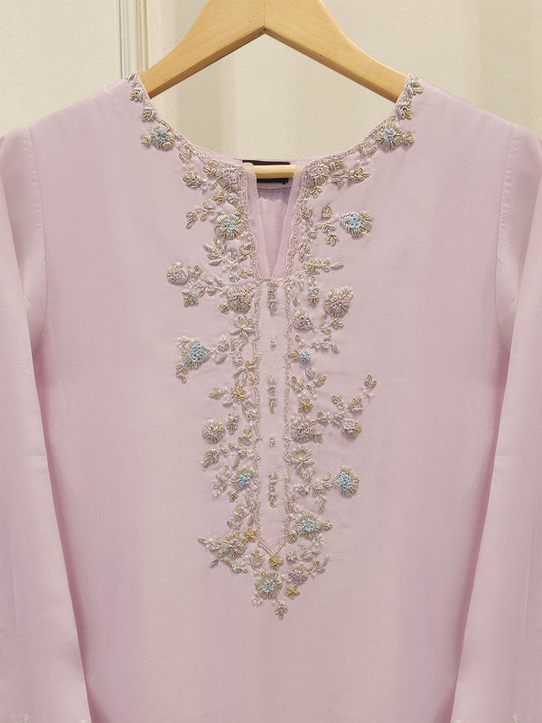 2 Piece- Pure Sheesha Silk Embroidered Suit S115130